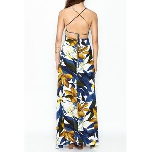 Strappy floral maxi dress size small